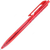 Deli Ball Point Pen With Low Viscosity Ink, EQ02140, 0.7MM, Red, 12 Pcs/Pack