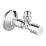 Grohe Angle Valve, 22037000, Metal, 1/2 x 3/8 Inch, Starlight Chrome Finish