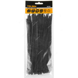 Tolsen Nylon Cable Tie, 50170, 7.6MM Width x 300MM Length, Black, 100 Pcs/Pack