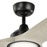 Kichler LED Ceiling Fan, 300365-SBK, Imari, 28W, 3 Blade, 65 Inch Blade Dia, Satin Black