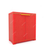 Nilkamal Freedom Mini Small Freestanding Storage Cabinet, 2 Shelves, Plastic, Bright Red/Yellow