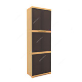 Nilkamal Freedom Mini Large Freestanding Storage Cabinet, 5 Shelves, Plastic, Weathered Brown/Biscuit