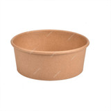 BYFT Disposable Kraft Salad Bowl With Lid, Paper, 320 GSM, 1000ML, Brown, 50 Pcs/Pack