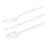 Khaleej Pack Heavy Duty Cutlery Set With Paper Napkin, Plastic, Clear, 200 Pcs/Set