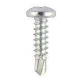 Self Drilling Screw, Zinc Plated, Pan Head, M12 Thread Dia x 1-1/2 Inch Length, 1000 Pcs/Pack