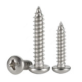 Self Tapping Screw, Zinc Plated, Pan Head, M10 Thread Dia x 3 Inch Length, 200 Pcs/Pack