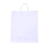 Square Bottom Paper Bag With Handles, 29CM Height x 29CM Width x 15CM Depth, White, 200 Pcs/Pack