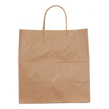 Square Bottom Paper Bag With Handles, 29CM Height x 29CM Width x 15CM Depth, Brown, 200 Pcs/Pack