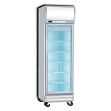 Berjaya Single Glass Door Upright Display Freezer, 1D-DF-S, 230V, 1 Phase, 444 Ltrs, Blue/White