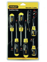 Stanley Cushion Grip Screwdriver Set With Voltage Tester, 0-65-009, 6 Pcs/Set