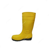 Workman Steel Toe Gumboots, PVC, Yellow, 8.5UK