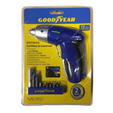 Goodyear Compact Cordless Screwdriver With Bits, GY-DC-16002-2, 3.6V, 1/4 Inch