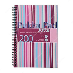 Pukka Wiro Stripes Jotta Pad, JP021PK, A5, 80 gsm, 200 Pages, Pink