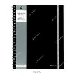 Pukka Wiro Elasticated Jotta Pad, SBJPOLYA4, A4, 80 gsm, 160 Pages, Black