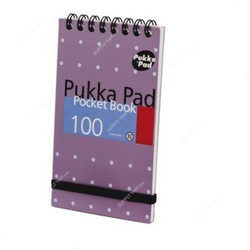 Pukka Metallic Pocket Book, 6254-MET, 76x127MM, 100 Pages, Purple
