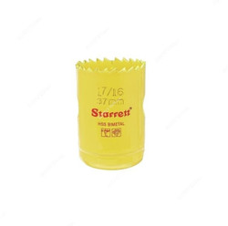 Starrett Hole Saw, SH0176, High Speed Steel, 37MM, 6 TPI, Yellow