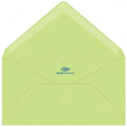 FIS Executive Laid Bond Paper Glued Envelope, FSEE1024GBGR50, 136 x 204MM, 100 GSM, Green, PK50