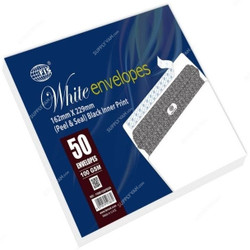 FIS Peel and Seal Envelope, FSWE1026PBD50, 162 x 229MM, 100 GSM, Black and White, PK50