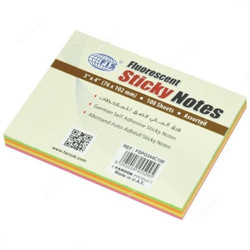 FIS Sticky Notes Set, FSPO344C100, 100 Sheets, 3 x 4 Inch, Assorted, PK12
