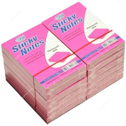 FIS Sticky Notes Set, FSPO32FPI, 100 Sheets, 3 x 2 Inch, Fluorescent Pink, PK12