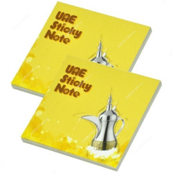 FIS UAE Arabic Coffee Set Design Sticky Notes Set, FSPO3350D3, 50 Sheets, 3 x 3 Inch, Coffee, PK2