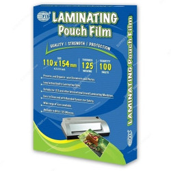 FIS Laminating Film, FSLM110X154N, 100 Sheets, 125 GSM, 110 x 154MM, Clear, PK100