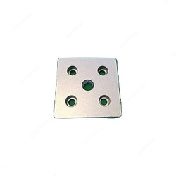 Extrusion Connecting Face Plate, 40 Series, 5 Hole, Aluminium, 80 x 80MM, PK2