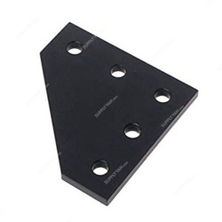 Extrusion 90 Degree Reinforcement Flat Plate, 30 Series, Aluminium, 30MM, Black