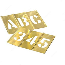 Letters and Number Set, 50.8MM, Gold, 45 Pcs/Set