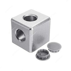 Extrusion Corner Cube Connector, 20 Series, 2 Hole, Aluminium, 20 x 20MM, PK2