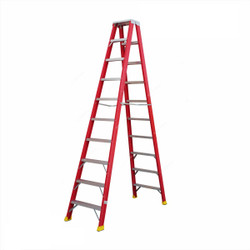 Topman Double Sided Ladder, FRPDS10, Fiber Glass, 10 Steps, 150 Kg Loading Capacity