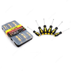 Panyi Screwdriver Set, SH-4-PS-6SET, Yellow and Black, PK6