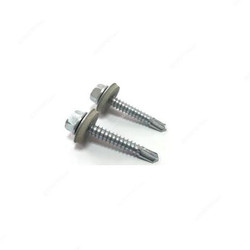 SDS Self Drilling Screw, Zinc Plated, Hex Head, M14 x 1-1/2 Inch, 5 Box/Carton