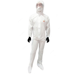 TSGC Coverall, F507053002, Polypropylene, M, White