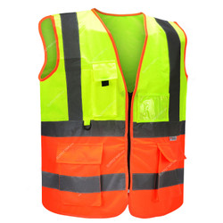 Empiral Vest, E108073001, Multiglow-3M, 100% Polyester, L, Yellow and Orange