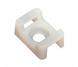 Cable Tie Holder, TMS-15, Screw, 15MM, Natural, PK100