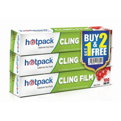 Hotpack Cling Film, SPLCF100HPX8, 100 Sq.Ft, 2+1 Free