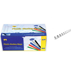 PSI Binding Ring, PSBR12WH, Plastic, 90 Sheets, 12mm, White, 100 Pcs/Pack