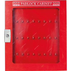 Loto-Lok Padlock Cabinet, CABP-STLR-40-CF, 40 Locks, 600 x 550MM, Red