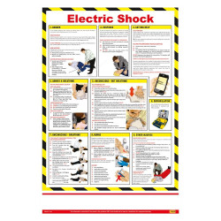 Loto-Lok Electric Shock Poster, EL-01, Vertical, 750 x 500MM