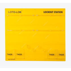 Loto-Lok Lockout Station, LS-ACST-48L4P-EB, 685 x 604MM, Yellow