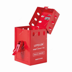Loto-Lok Group Lock Box, GLB-SRL7, Steel, 110 x 100MM, Red