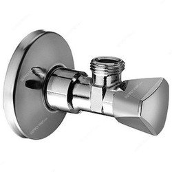 Schell Angle Valve, 970350000, Sanland, Chrome Plated, 3/8 x 1/2 Inch