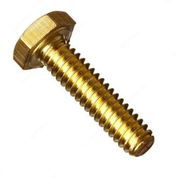 Brass Hex Bolt, DIN 933, M8 x 25MM, 100 Pcs/Pack