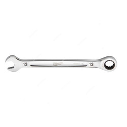 Milwaukee Ratcheting Combination Wrench, 4932471506, MaxBite, Chrome Plated, 13MM