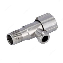 Geepas Angle Valve, GSW61080, Brass/Stainless Steel, Silver