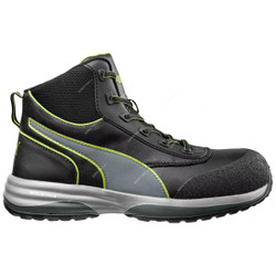 Puma Rapid Mid Ankle Safety Shoes, 635500, S3-ESD-HRO-SRC, Size41, Black