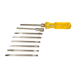 Tata Agrico 8 in 1 Screwdriver Set, SDK002, Silver, 8 Pcs/Pack