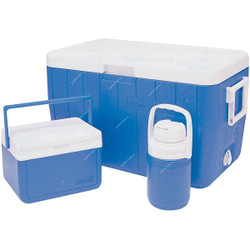 Coleman Bucket Cooler Combo, 3000000023, 48 Qt, Blue, 3 Pcs/Set