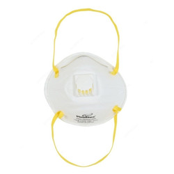 Vaultex KN95 Cup Shaped Particulate Respirator With Valve, VMK, White, 10 Pcs/Pack